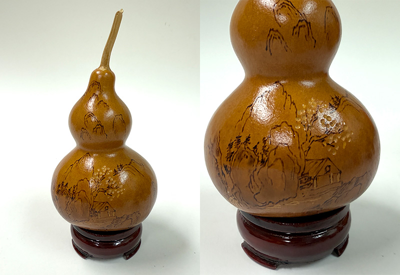 龔一舫 彫烙小葫蘆